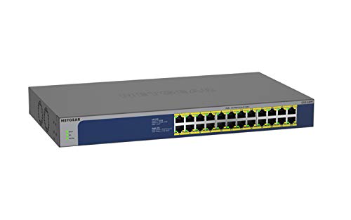 24-Port Gigabit Ethernet Unmanaged PoE Switch (GS524PP) - with 24 x PoE+ @ 300W, Desktop or Rackmount, and Limited Lifetime Protection