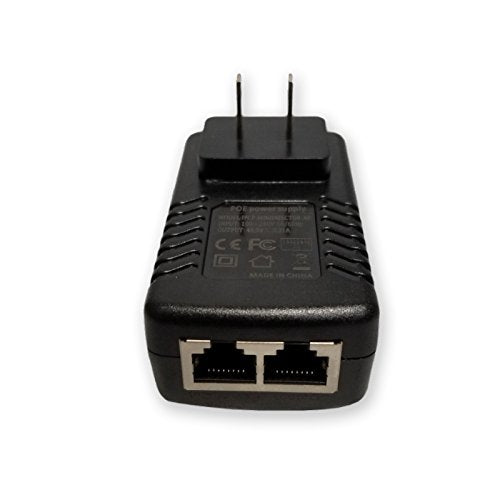 IPCamPower Mini POE Injector Wall Wart Plug | 802.3af Full 15 watts | Designed for IP Cameras and Phones Like Cisco/Polycom/Aastra