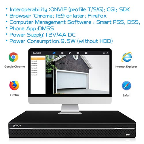 EmpireTech Smart AI NVR 16 Channel 1U 4K&H.265 None POE Version Pro Network Video Recorder Max 320Mbps Incoming Bandwidth Support SMD+,NVR5216-4KS2